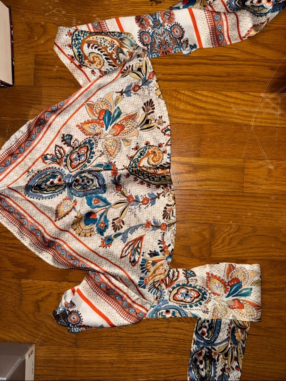 Boho Floral crop Tie Top in White, Teal & Coral bandeau festival rave western